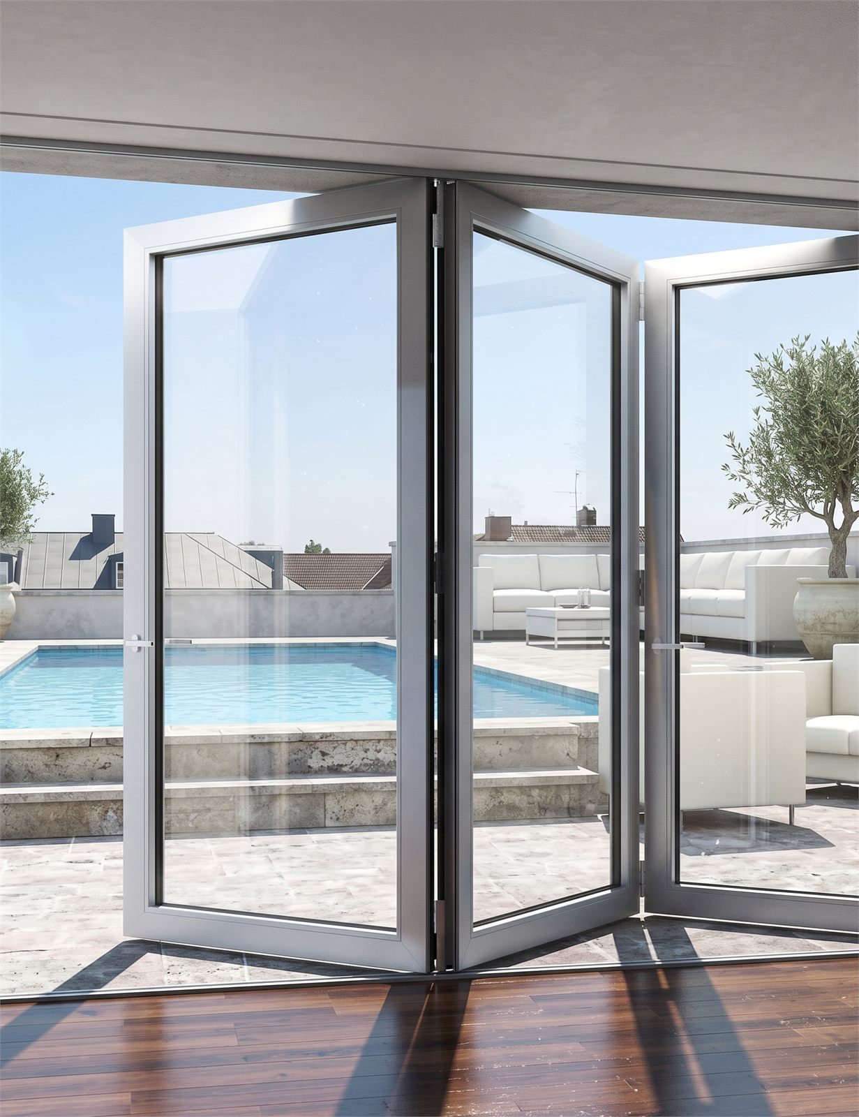 Bifold impact doors