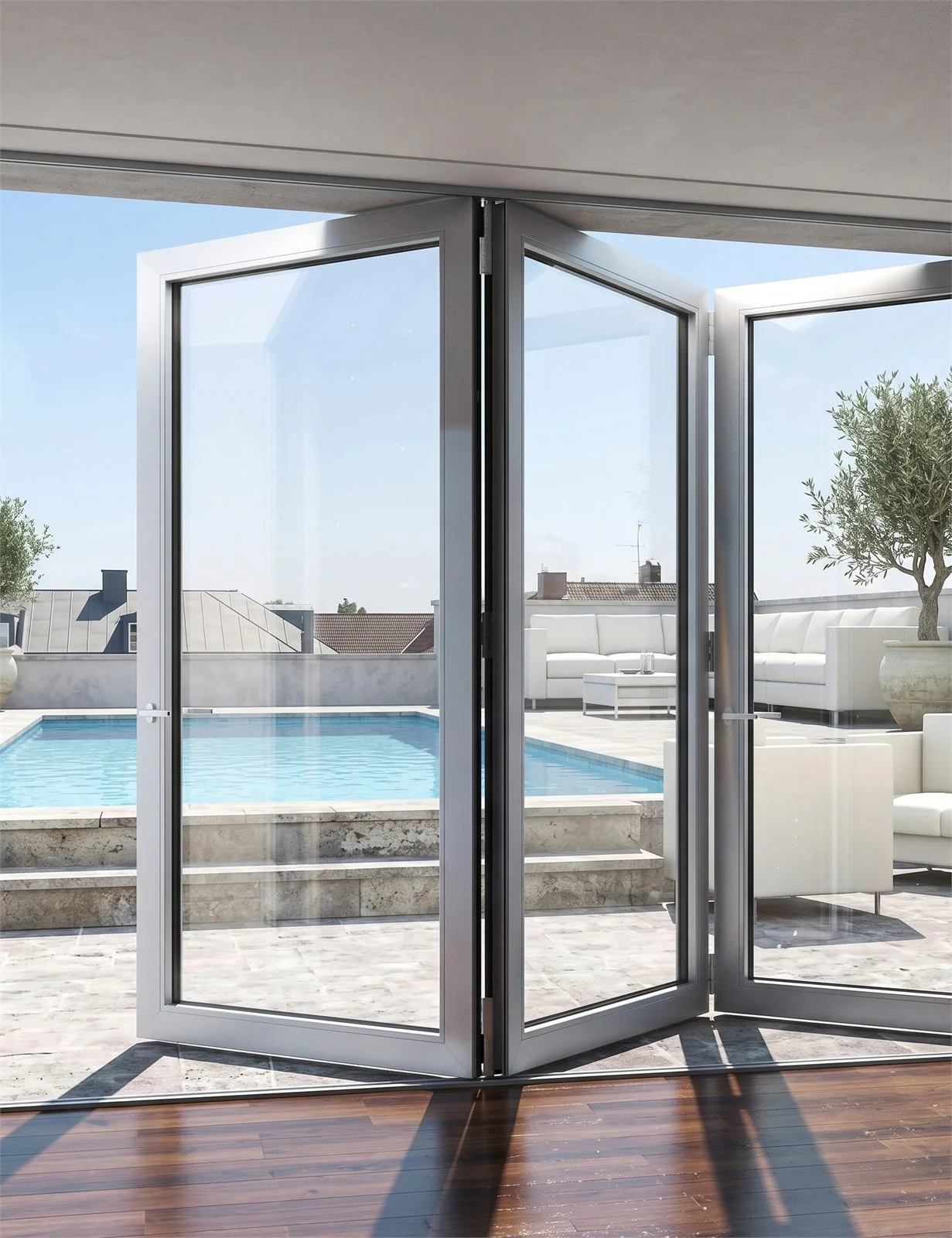 Bifold impact doors