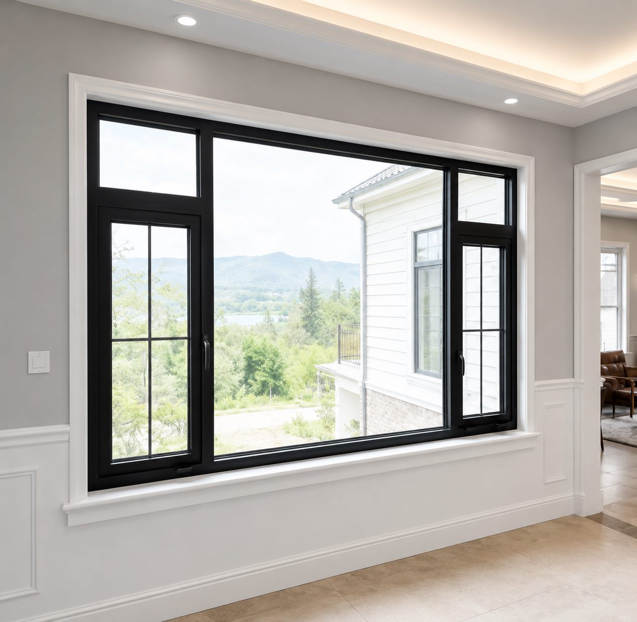 Florida home with energy-efficient impact windows reducing solar heat gain