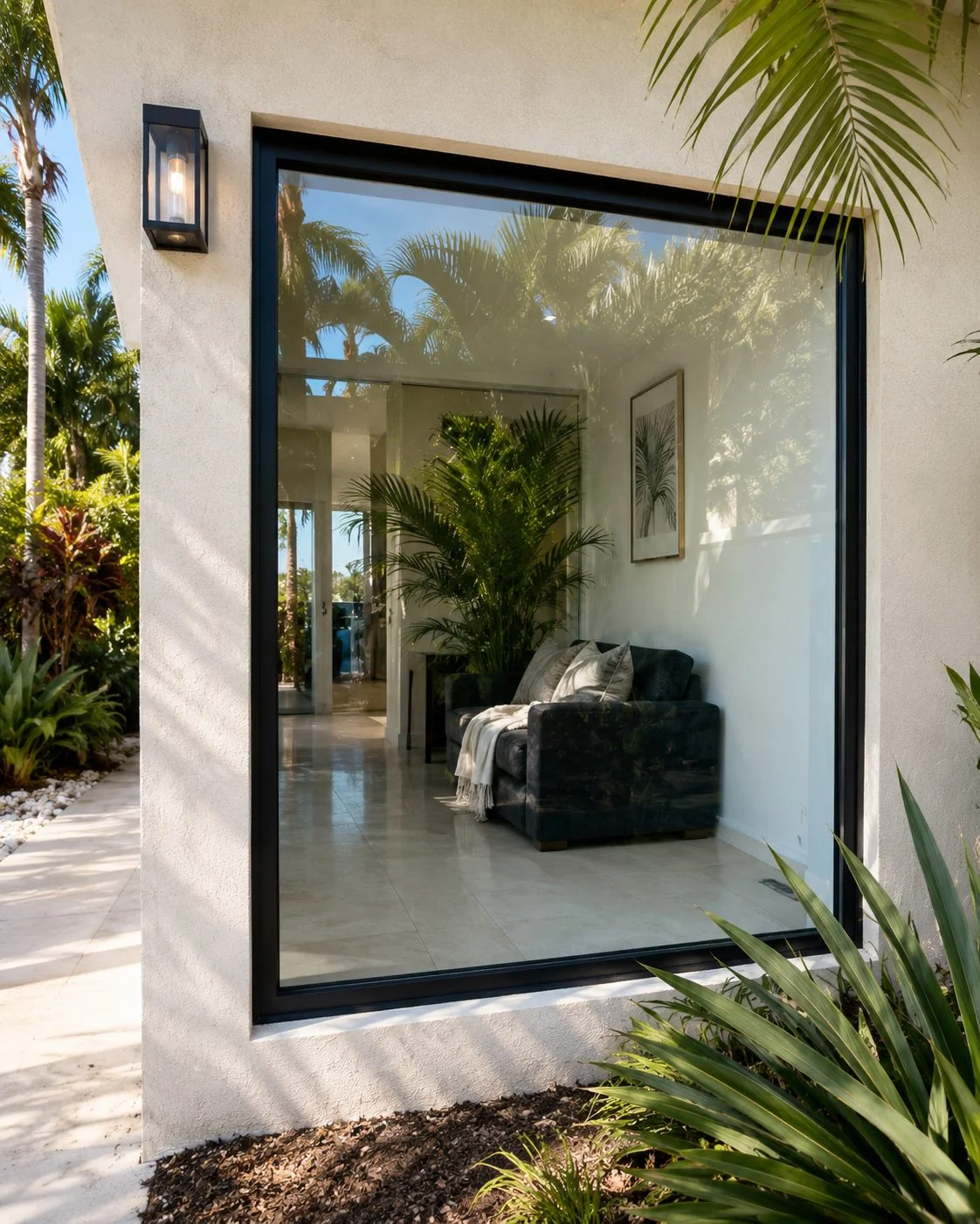 Impact picture window on a Florida home