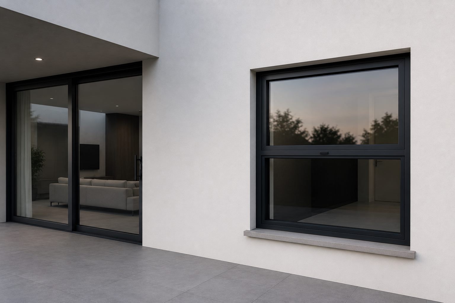 American-made single-hung impact window installed by GlassIQ